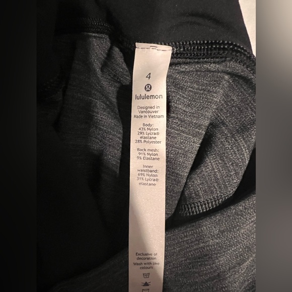 Lululemon cropped leggings with mesh and pockets - Picture 4 of 4